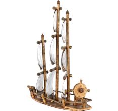 Brass Metal Sailboat Model Statue For Decoration