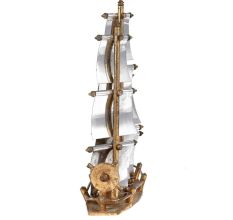 Brass Metal Sailboat Model Statue For Decoration