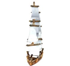 Brass Metal Sailboat Model Statue For Decoration