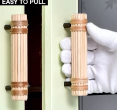 Round Stick Rattan Small Cabinet Handles (5 Inch)