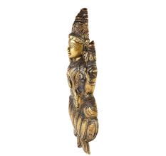 Vintage Laxmi Statue In Brass