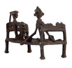 Vintage Tribal Bed With 3 Figure