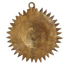 Sun Face Wall Hanging In Brass
