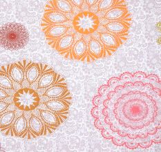 Abstract Flower Print Double Bed Sheet with 2 Pillow Covers