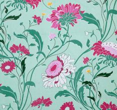 Green Floral Cotton 1 Double Queen Size Bedsheet With 2 Pillow Covers