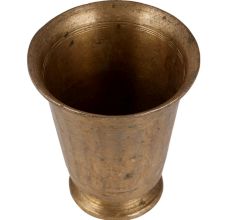 Vintage Brass Glass Vase