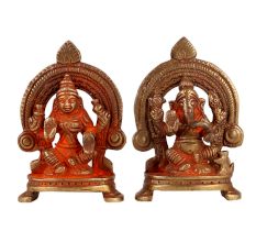 Brass Laxmi Ganesha Statue For Diwali Puja