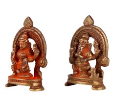 Brass Laxmi Ganesha Statue For Diwali Puja