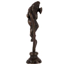 Brass Lord Ganesha Dancing On Sheshnag Statue