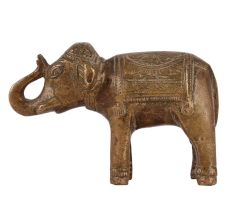 Brass Elephant Decor StatueÂ In Antique Finish