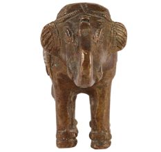 Brass Elephant Decor StatueÂ In Antique Finish