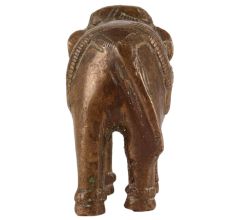Brass Elephant Decor StatueÂ In Antique Finish