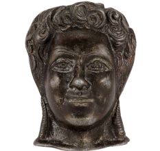 Brass Ancient Roman Young Man Head Ashtray