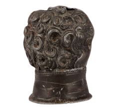 Brass Ancient Roman Young Man Head Ashtray