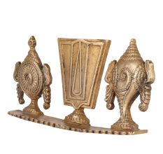 Brass Shankhu and Chakra Idol