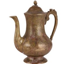 Brass Arabic Style Tea Pot In Antique Finish