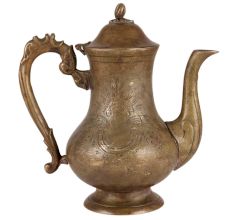 Brass Arabic Style Tea Pot In Antique Finish