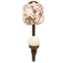 Golden Leaf Bird Square Ceramic Metal Hook Antique Fitting