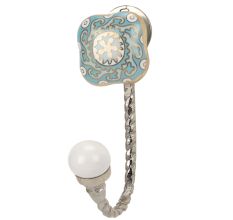 Square Ceramic Sage Green Ceramic Metal Hook Silver Fitting