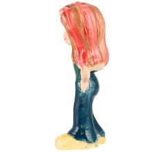 Porcelain Doll Little Girl in Blue DressÂ And Red Hair
