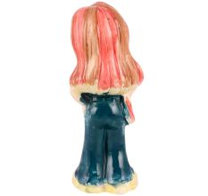 Porcelain Doll Little Girl in Blue DressÂ And Red Hair
