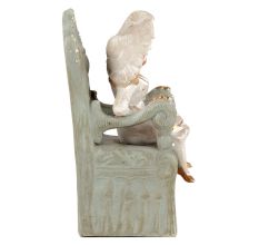 Baby Girl Porcelain Doll On Chair