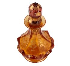 Amber Glass Ornamental Bottle For Perfume and Essential Oils