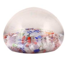Glass Paperweights With Paper Scrap