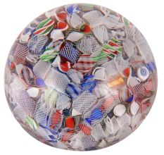Glass Paperweights With Paper Scrap