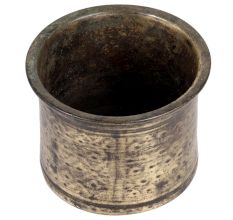 Vintage Used Holy Water Panchpatra Pot Carved