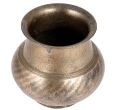 Vintage Used Holy Water Pot With Lines Plain