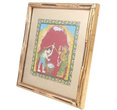 Painting Arjun Mahabharat's Marriage In A Golden Frame