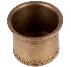 Vintage Holy Water Panchpatra Pot Carved Small