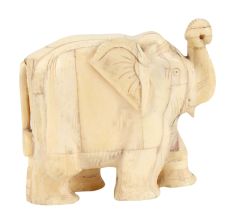 White Bone Elephant Figurine