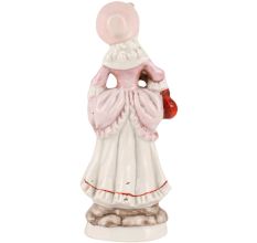 Porcelain Figurine Of A Lady Standing In Pink Dress