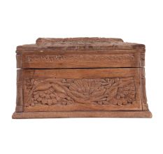 Wooden Carved Storage Box Kashmir Art
