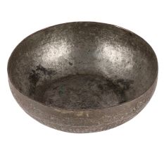 Brass Ritual Buddhist Bowl In Dark Patina Finish