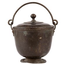 Utensil Vintage Bucket With Handle & Lid Small Size