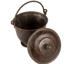 Utensil Vintage Bucket With Handle & Lid Small Size