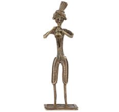 Tribal Art Men Playing The Flute On Base