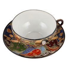 Vintage Japanese Cup Plate With Fine Work