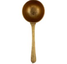 English Brass Ladle With A Deep Cup