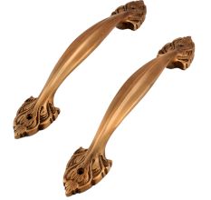 Brass European Design Door Handles In Pair