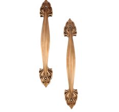 Brass European Design Door Handles In Pair