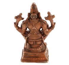 Brass Red Narsimha Statue