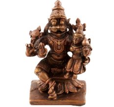 Copper Swami Narsimha Lakshmi Idol
