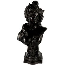 Metal Figurative Bust of Young Women