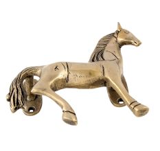 Brass Horse Animal Door Handles In Pair