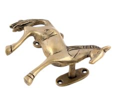 Brass Horse Animal Door Handles In Pair