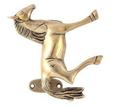 Brass Horse Animal Door Handles In Pair